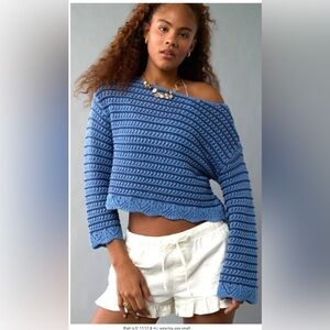 American eagle knit sweater blue women XS